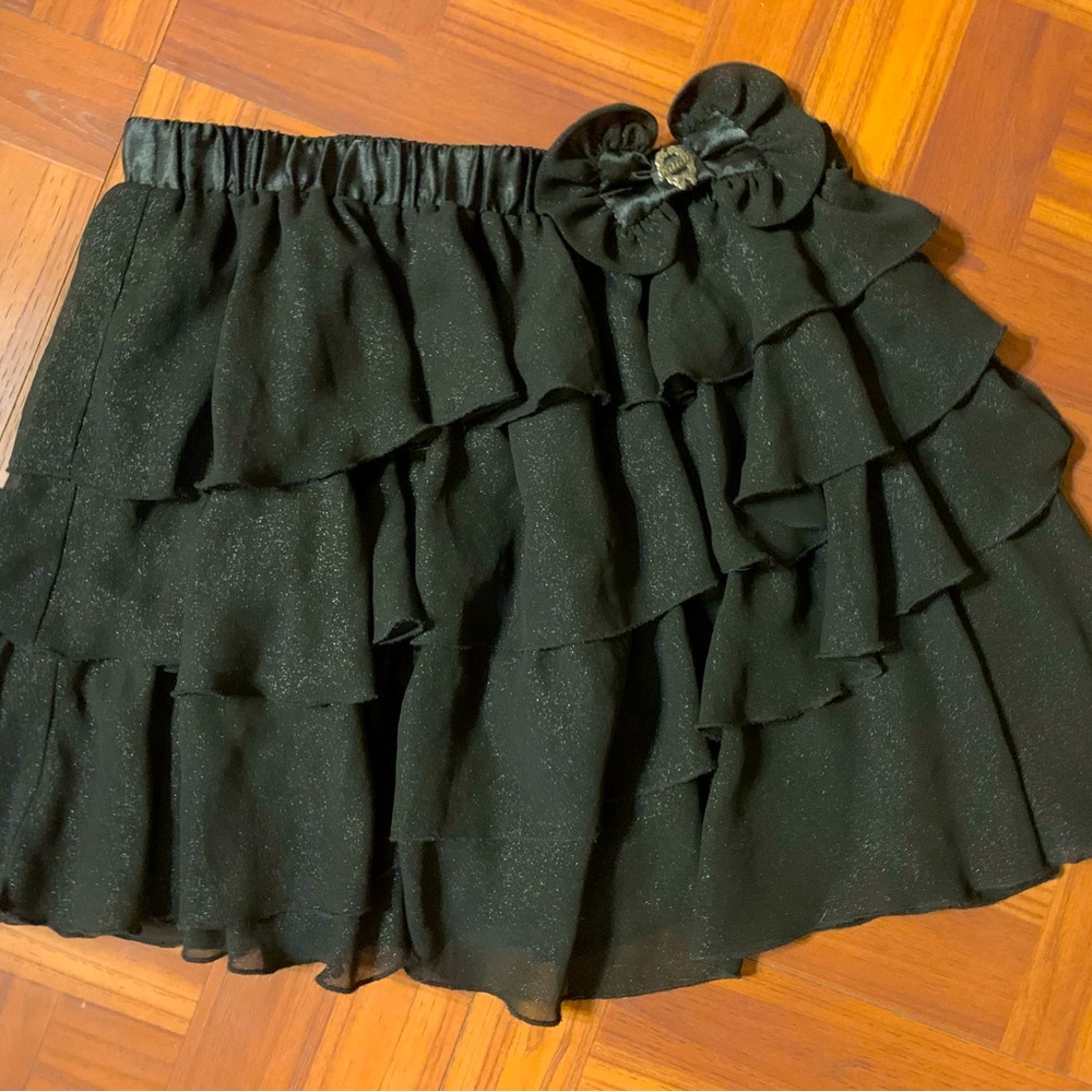 Rare Miss Sixty Killah Black ruffled layer mini skirt